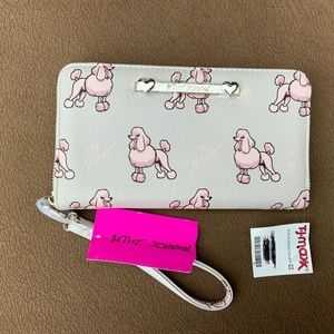 Betsy Johnson  Poodle wallet clutch tags on